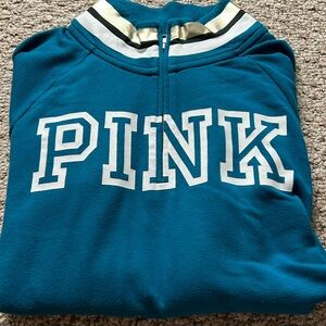 LG PINK quarter zip sweatshirt